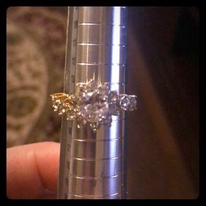 18K GE faux diamond ring